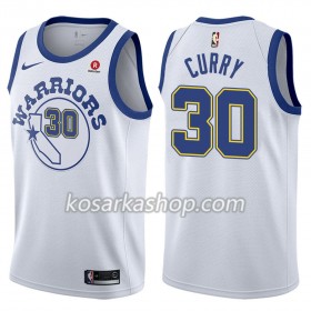 Dres Golden State Warriors Stephen Curry 30 Nike 2017-18 Hardwood Classics Bijela Swingman